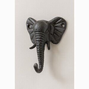 Abbott Collection - Cast Iron Elephant Head Hook